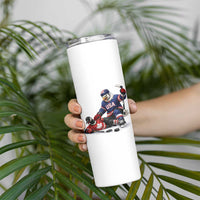 USA Eagle Vs Canada Loon Rivalry Graphic Skinny Tumbler Funny Sports Fan Ice Hockey Game Day Supporter