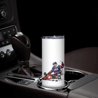 USA Eagle Vs Canada Loon Rivalry Graphic Skinny Tumbler Funny Sports Fan Ice Hockey Game Day Supporter