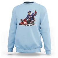 USA Eagle Vs Canada Loon Rivalry Graphic Sweatshirt Funny Sports Fan Ice Hockey Game Day Supporter