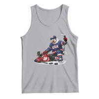 USA Eagle Vs Canada Loon Rivalry Graphic Tank Top Funny Sports Fan Ice Hockey Game Day Supporter