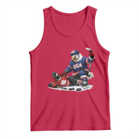 USA Eagle Vs Canada Loon Rivalry Graphic Tank Top Funny Sports Fan Ice Hockey Game Day Supporter