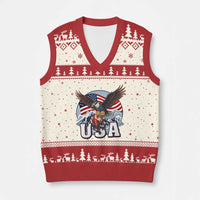 USA 1980 2026 American Eagle vs Canada Loon V-Neck Knit Sweater Vest Vintage Champs Retro Game Day Hockey Sports Fan