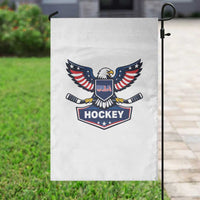 Screaming American Eagle Hockey Pride Graphic Garden Flag Proud USA Ice Sticks Sports Fan