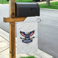 Screaming American Eagle Hockey Pride Graphic Garden Flag Proud USA Ice Sticks Sports Fan