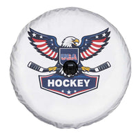 Screaming American Eagle Hockey Pride Graphic Spare Tire Cover Proud USA Ice Sticks Sports Fan