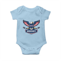 Screaming American Eagle Hockey Pride Graphic Baby Onesie Proud USA Ice Sticks Sports Fan