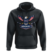 Screaming American Eagle Hockey Pride Graphic Hoodie Proud USA Ice Sticks Sports Fan