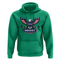 Screaming American Eagle Hockey Pride Graphic Hoodie Proud USA Ice Sticks Sports Fan