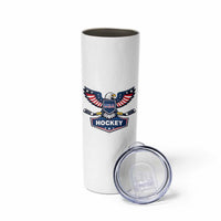 Screaming American Eagle Hockey Pride Graphic Skinny Tumbler Proud USA Ice Sticks Sports Fan