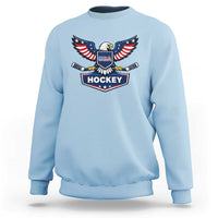 Screaming American Eagle Hockey Pride Graphic Sweatshirt Proud USA Ice Sticks Sports Fan