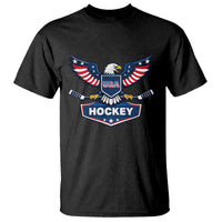Screaming American Eagle Hockey Pride Graphic T Shirt Proud USA Ice Sticks Sports Fan