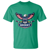 Screaming American Eagle Hockey Pride Graphic T Shirt Proud USA Ice Sticks Sports Fan