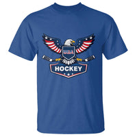 Screaming American Eagle Hockey Pride Graphic T Shirt Proud USA Ice Sticks Sports Fan
