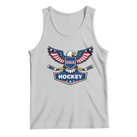 Screaming American Eagle Hockey Pride Graphic Tank Top Proud USA Ice Sticks Sports Fan
