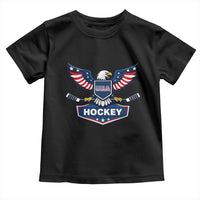 Screaming American Eagle Hockey Pride Graphic Toddler T Shirt Proud USA Ice Sticks Sports Fan