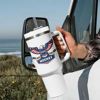 Screaming American Eagle Hockey Pride Graphic Tumbler With Handle Proud USA Ice Sticks Sports Fan