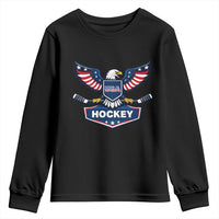 Screaming American Eagle Hockey Pride Graphic Youth Sweatshirt Proud USA Ice Sticks Sports Fan