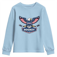 Screaming American Eagle Hockey Pride Graphic Youth Sweatshirt Proud USA Ice Sticks Sports Fan
