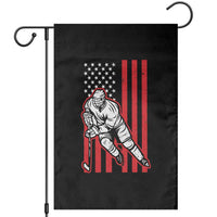 Patriotic American Flag Ice Hockey Player Garden Flag Stars And Stripes Sports Graphic