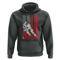 Patriotic American Flag Ice Hockey Player Hoodie Stars And Stripes Sports Graphic