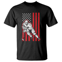 Patriotic American Flag Ice Hockey Player T Shirt Stars And Stripes Sports Graphic