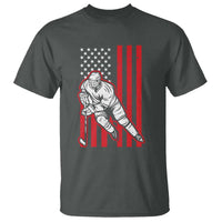 Patriotic American Flag Ice Hockey Player T Shirt Stars And Stripes Sports Graphic