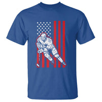 Patriotic American Flag Ice Hockey Player T Shirt Stars And Stripes Sports Graphic