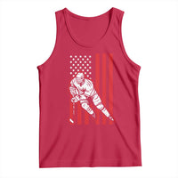 Patriotic American Flag Ice Hockey Player Tank Top Stars And Stripes Sports Graphic