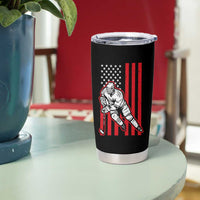 Patriotic American Flag Ice Hockey Player Tumbler Cup Stars And Stripes Sports Graphic