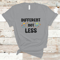 Different Not Less Disability Pride Month Support T Shirt - Wonder Print Shop