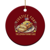 Justice for the Lemon Pound Cake Vintage Ceramic Ornament Funny Viral Meme Dessert Parody Rap Fans