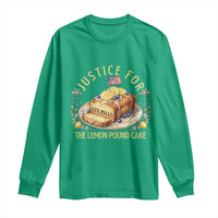 Justice for the Lemon Pound Cake Vintage Long Sleeve Shirt Funny Viral Meme Dessert Parody Rap Fans