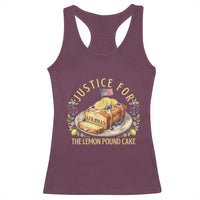 Justice for the Lemon Pound Cake Vintage Racerback Tank Top Funny Viral Meme Dessert Parody Rap Fans