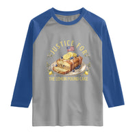 Justice for the Lemon Pound Cake Vintage Raglan Shirt Funny Viral Meme Dessert Parody Rap Fans