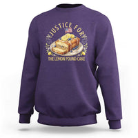 Justice for the Lemon Pound Cake Vintage Sweatshirt Funny Viral Meme Dessert Parody Rap Fans