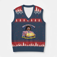 When Life Gives You Lemons Make Lemon Pound Cake Funny Meme V-Neck Knit Sweater Vest Viral Hip Hop Humor Parody for Rap Fans