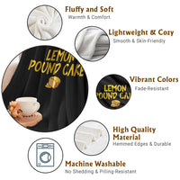 Lemon Pound Cake Team Throw Blanket Viral Meme Dessert Parody Internet Culture Fans
