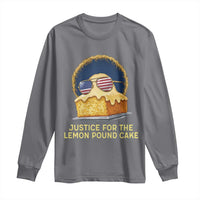Justice for the Lemon Pound Cake Long Sleeve Shirt Viral Meme Dessert Parody Retro Hip Hop Vibe