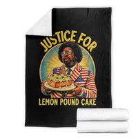 Justice for Lemon Pound Cake Patriotic Meme Throw Blanket Funny Viral Hip Hop Parody for Music Rap Fans