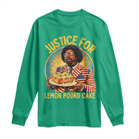 Justice for Lemon Pound Cake Patriotic Meme Long Sleeve Shirt Funny Viral Hip Hop Parody for Music Rap Fans