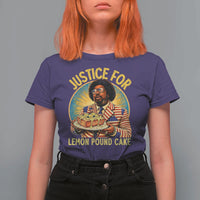 Justice for Lemon Pound Cake Patriotic Meme T Shirt For Women Funny Viral Hip Hop Parody for Music Rap Fans