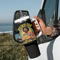 Justice for Lemon Pound Cake Patriotic Meme Tumbler With Handle Funny Viral Hip Hop Parody for Music Rap Fans