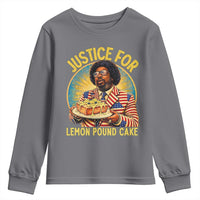 Justice for Lemon Pound Cake Patriotic Meme Youth Sweatshirt Funny Viral Hip Hop Parody for Music Rap Fans