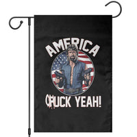 America Chuck Yeah Legendary Action Hero Garden Flag Patriotic USA Flag Tribute 4th of July Freedom Humor