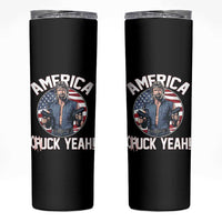 America Chuck Yeah Legendary Action Hero Skinny Tumbler Patriotic USA Flag Tribute 4th of July Freedom Humor