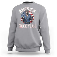 America Chuck Yeah Legendary Action Hero Sweatshirt Patriotic USA Flag Tribute 4th of July Freedom Humor