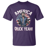 America Chuck Yeah Legendary Action Hero T Shirt Patriotic USA Flag Tribute 4th of July Freedom Humor