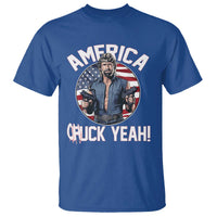 America Chuck Yeah Legendary Action Hero T Shirt Patriotic USA Flag Tribute 4th of July Freedom Humor