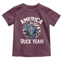 America Chuck Yeah Legendary Action Hero Toddler T Shirt Patriotic USA Flag Tribute 4th of July Freedom Humor
