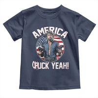 America Chuck Yeah Legendary Action Hero Toddler T Shirt Patriotic USA Flag Tribute 4th of July Freedom Humor